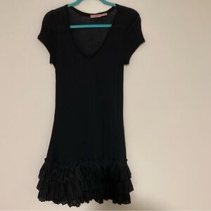 Juicy Couture Black Dress | Size M | LBD | Ruffle Hem | Comfy & Classy